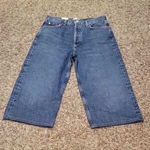 Agolde Jeans Low Slung Baggy Denim 28 ALTERED Wide Leg Cropped New